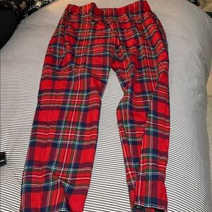 Vineyard Vines Red Plaid Cropped Pants
